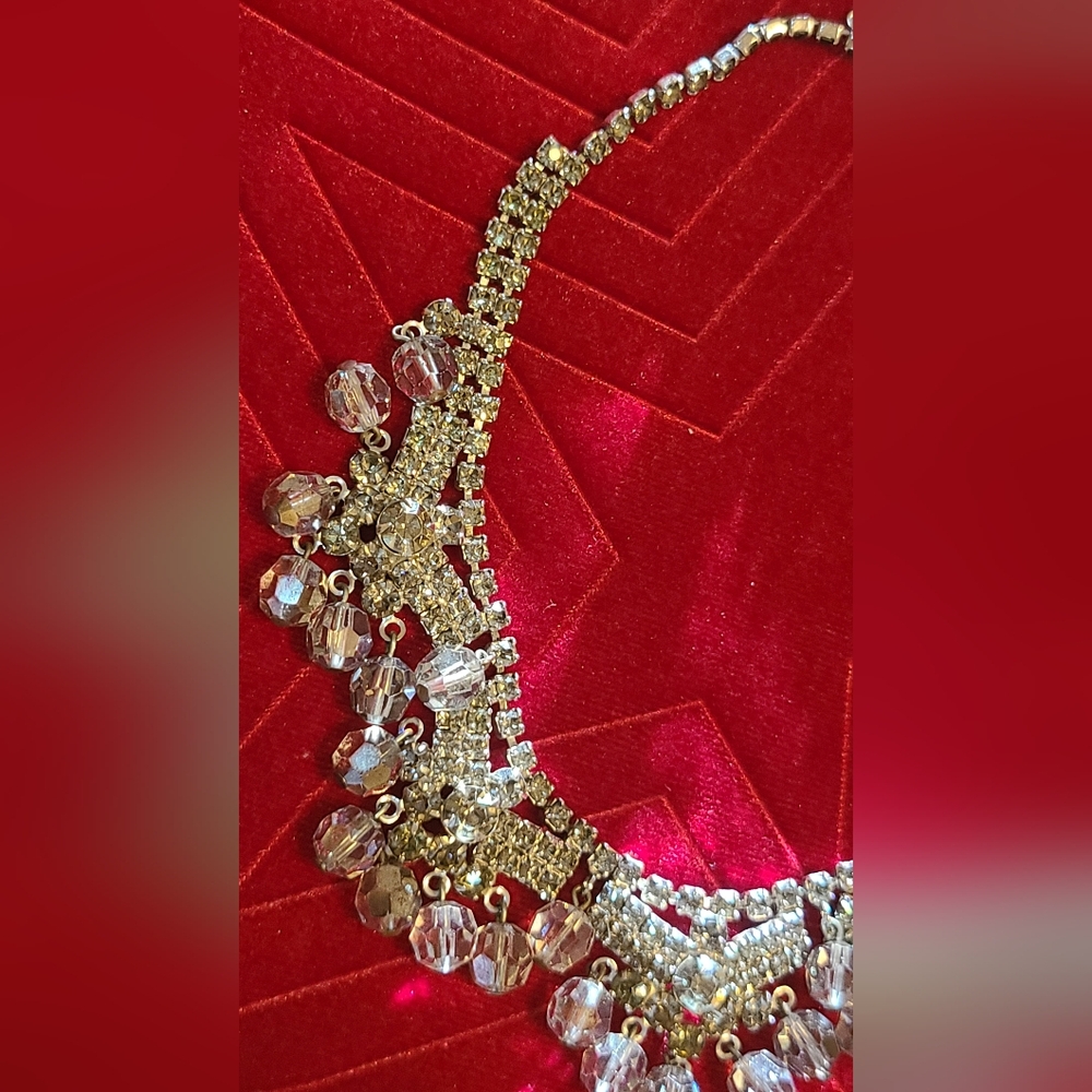 Price drop $160 Vtg. Rhinestone and crystal necklace - Picture 8 of 8